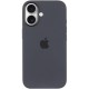 Чохол Silicone case (AAA) with Magsafe and Animation (button) для Apple iPhone 16 (6.1") Black
