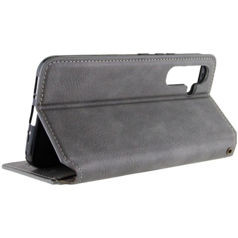 Шкіряний чохол-книжка GETMAN Cubic (PU) для Samsung Galaxy A15 4G/5G / M15 5G Сірий