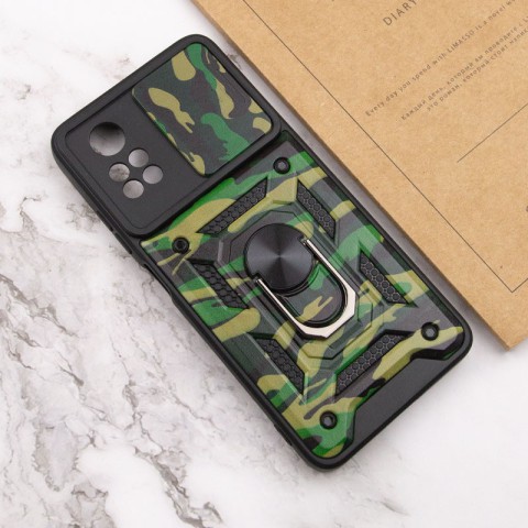 Ударостійкий чохол Camshield Serge Ring Camo для Xiaomi Poco X4 Pro 5G Зелений / Army Green
