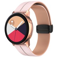 Силіконовий ремінець Classy для Smart Watch 20mm Pink / Beige
