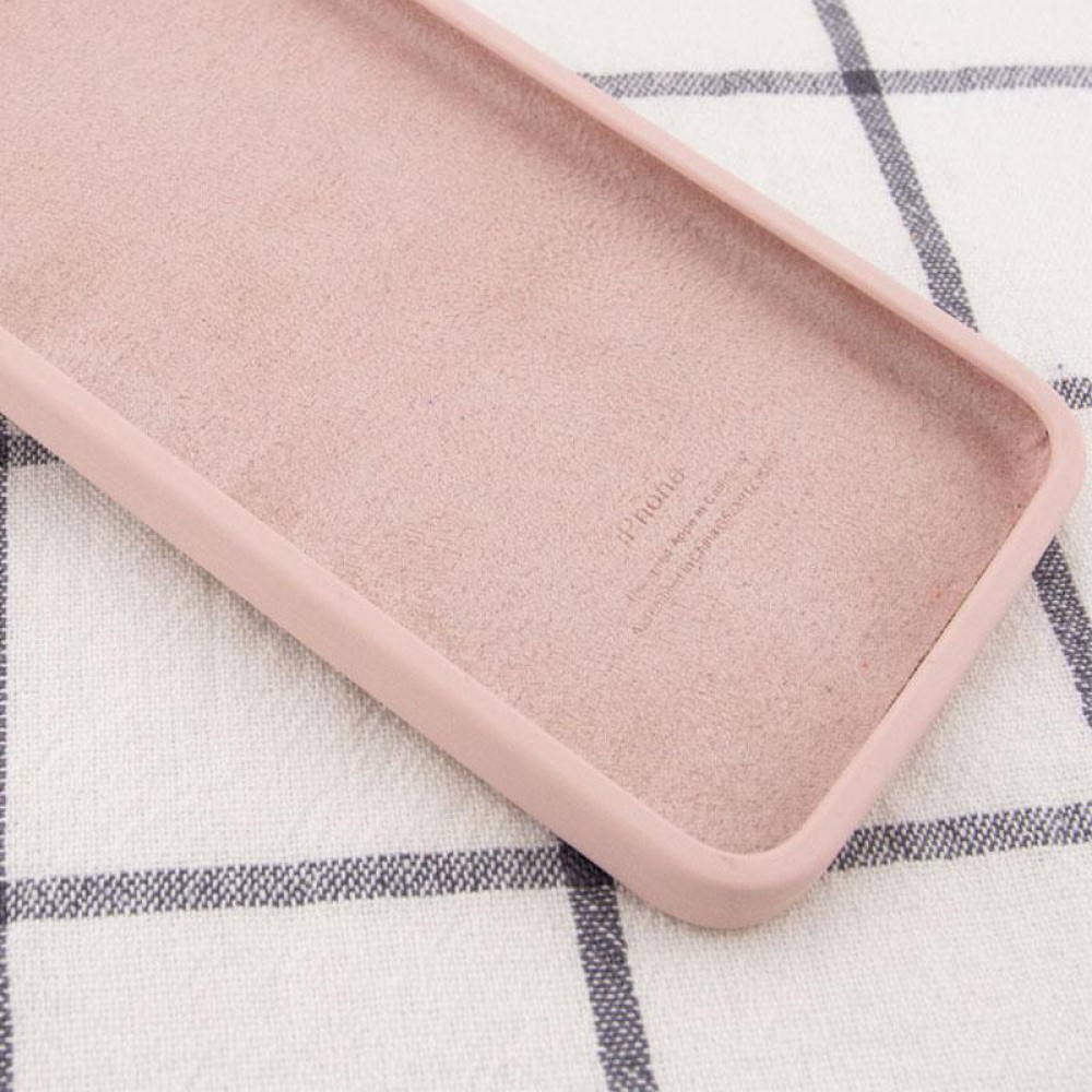 Чохол Silicone Case Square Full Camera Protective (AA) для Apple iPhone XR (6.1") Рожевий / Pink Sand