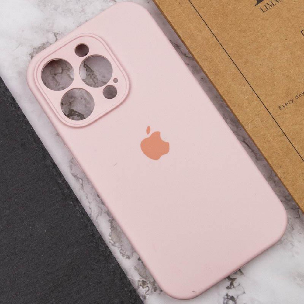 Чохол Silicone Case Full Camera Protective (AA) для Apple iPhone 13 Pro Max (6.7") Рожевий / Chalk Pink