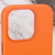 Шкіряний чохол Leather Case (AAA) with MagSafe and Animation для Apple iPhone 14 Pro Max (6.7") Orange