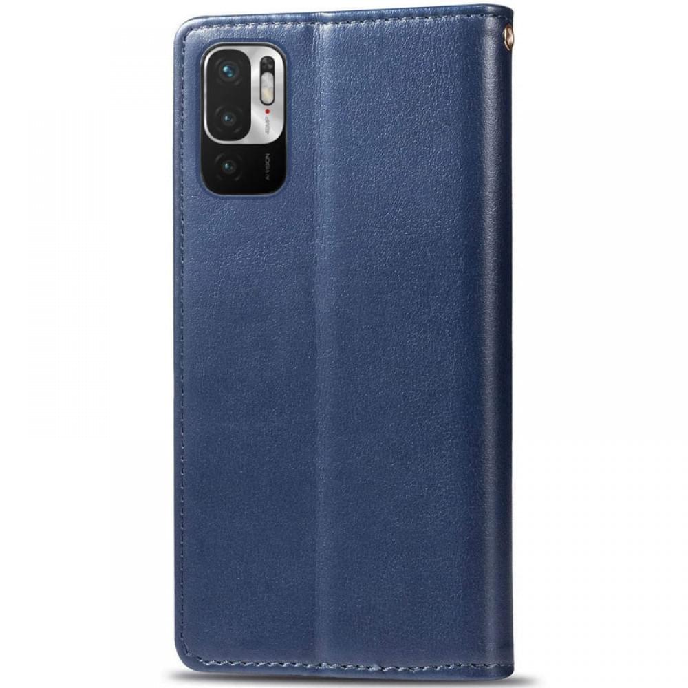 Шкіряний чохол-книжка GETMAN Gallant (PU) для Xiaomi Redmi Note 10 5G / Poco M3 Pro Синій