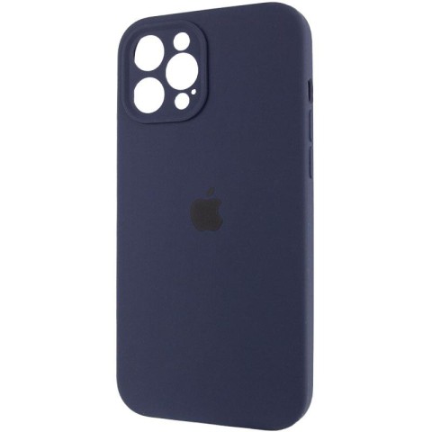 Чохол Silicone Case Full Camera Protective (AA) для Apple iPhone 12 Pro (6.1") Темно-синій / Midnight blue