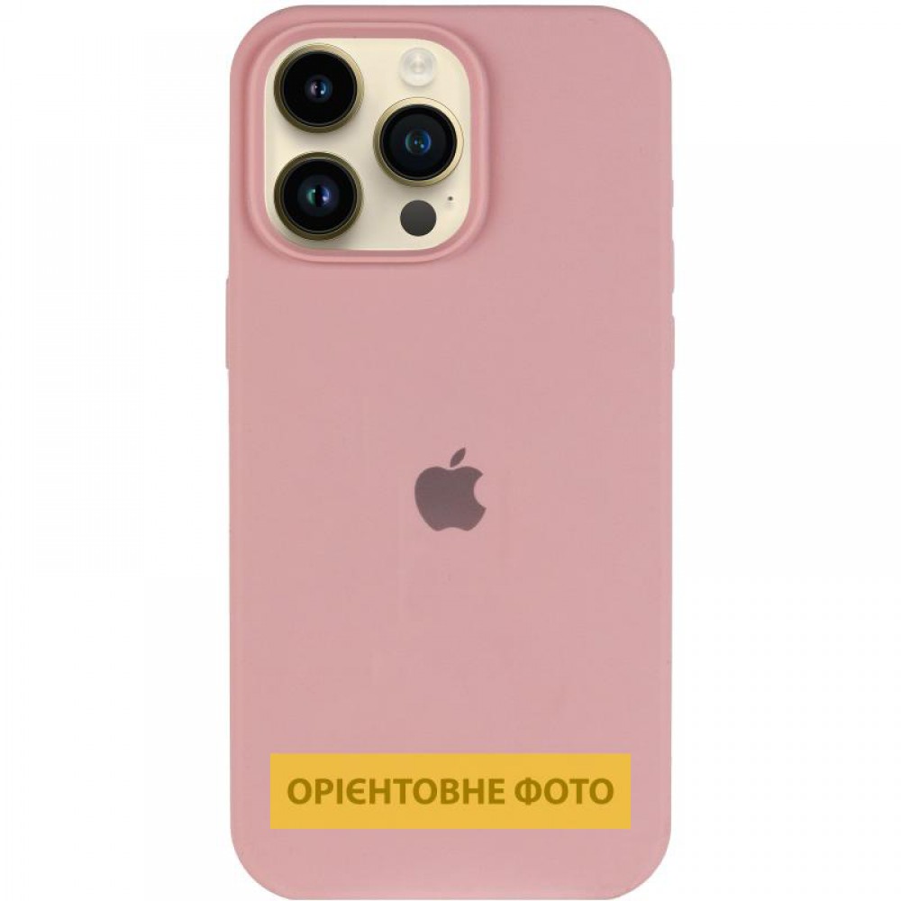 Чохол Silicone Case (AA) Logo with MagSafe для Apple iPhone 17 (6.3") Рожевий / Pink Sand