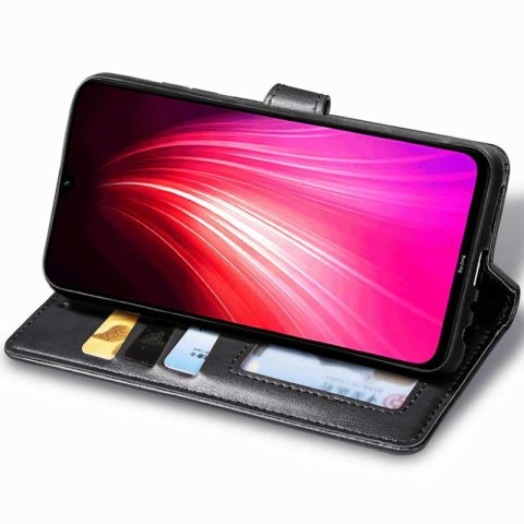 Шкіряний чохол-книжка GETMAN Gallant (PU) для Xiaomi Redmi Note 8T Чорний