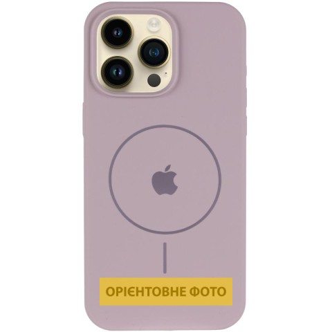 Чохол Silicone Case Full Protective (AA) V2 with MagSafe для Apple iPhone 16e (6.1") Сірий / Lavender