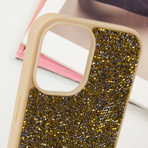 TPU чохол Bling World Rock Diamond для Apple iPhone 16 (6.1") Золотий