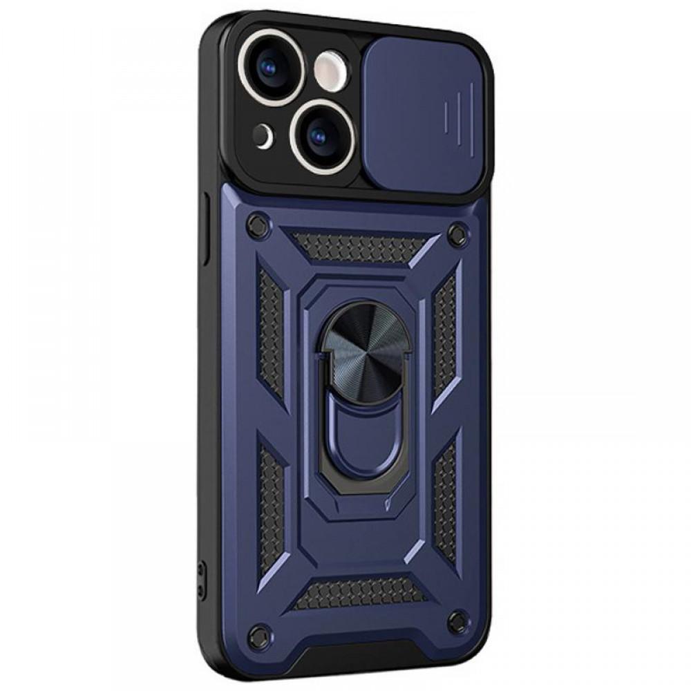Чохол Ummi Camshield Serge Ring для Apple iPhone 14 (6.1") Синій
