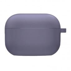 Силіконовий футляр з мікрофіброю для навушників Airpods 4 Сірий / Lavender Gray