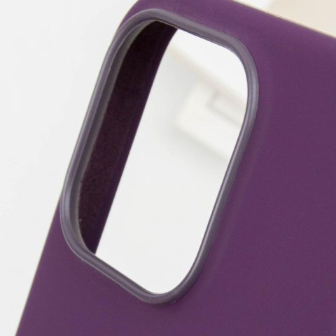 Чохол Silicone case (AAA) with Magsafe and Animation (button) для Apple iPhone 16 Pro (6.3") Plum