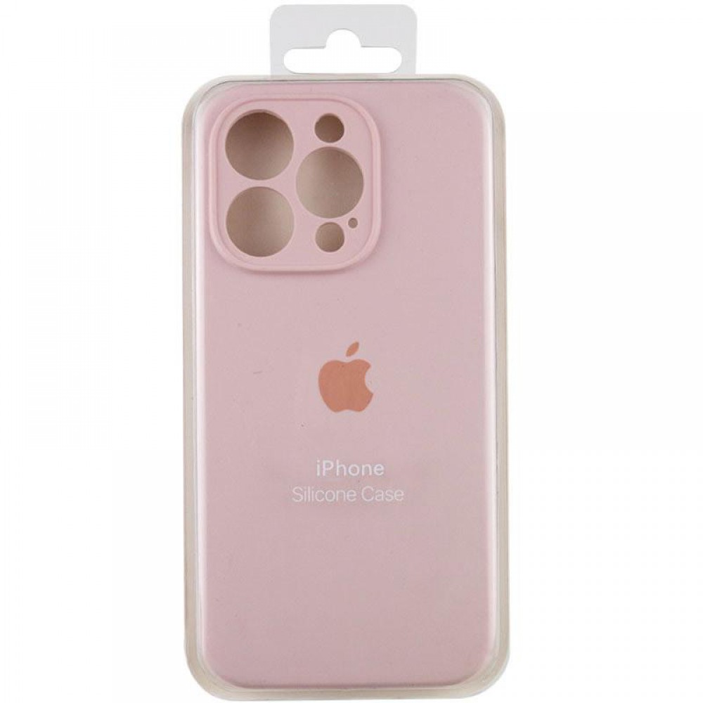 Чохол Silicone Case Full Camera Protective (AA) для Apple iPhone 13 Pro Max (6.7") Рожевий / Chalk Pink