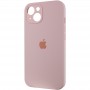 Чохол Silicone Case Full Camera Protective (AA) для Apple iPhone 14 (6.1") Рожевий / Chalk Pink / PVH