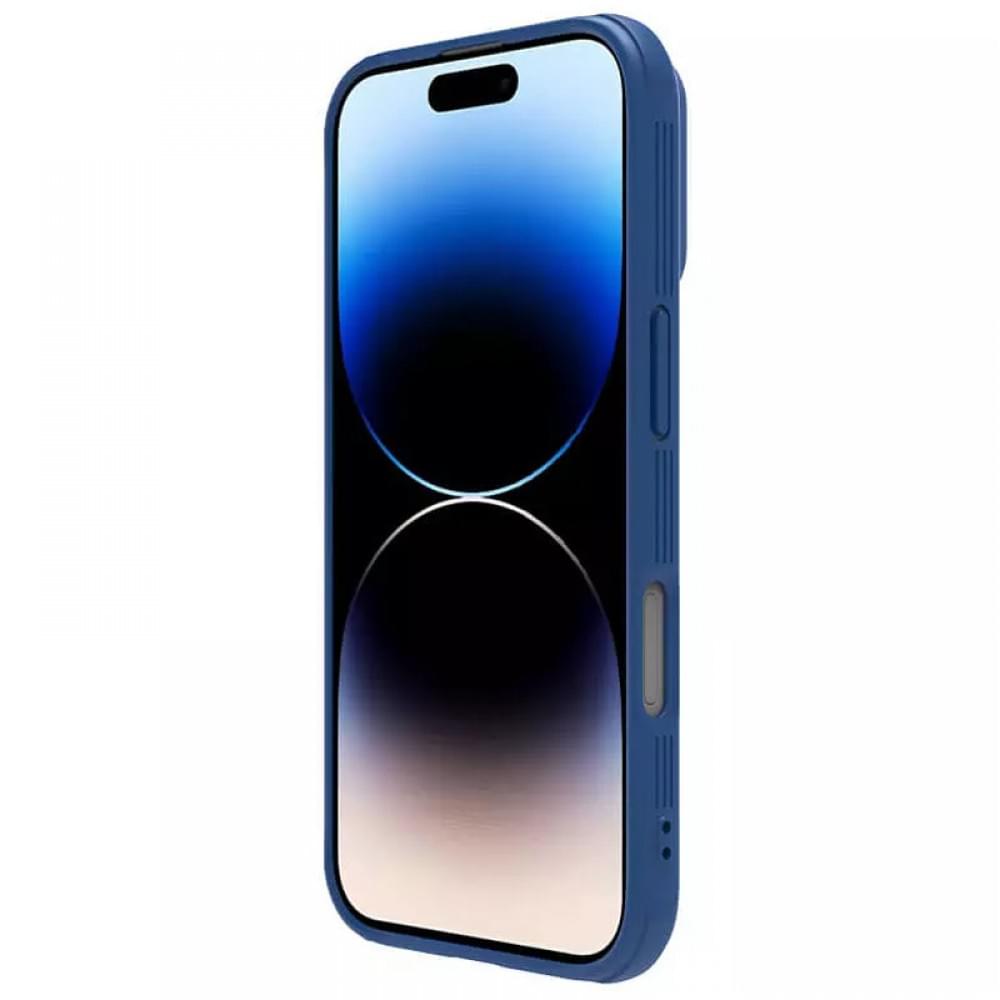 Карбонова накладка Nillkin CamShield Pro Magnetic для Apple iPhone 16 (6.1") Blue
