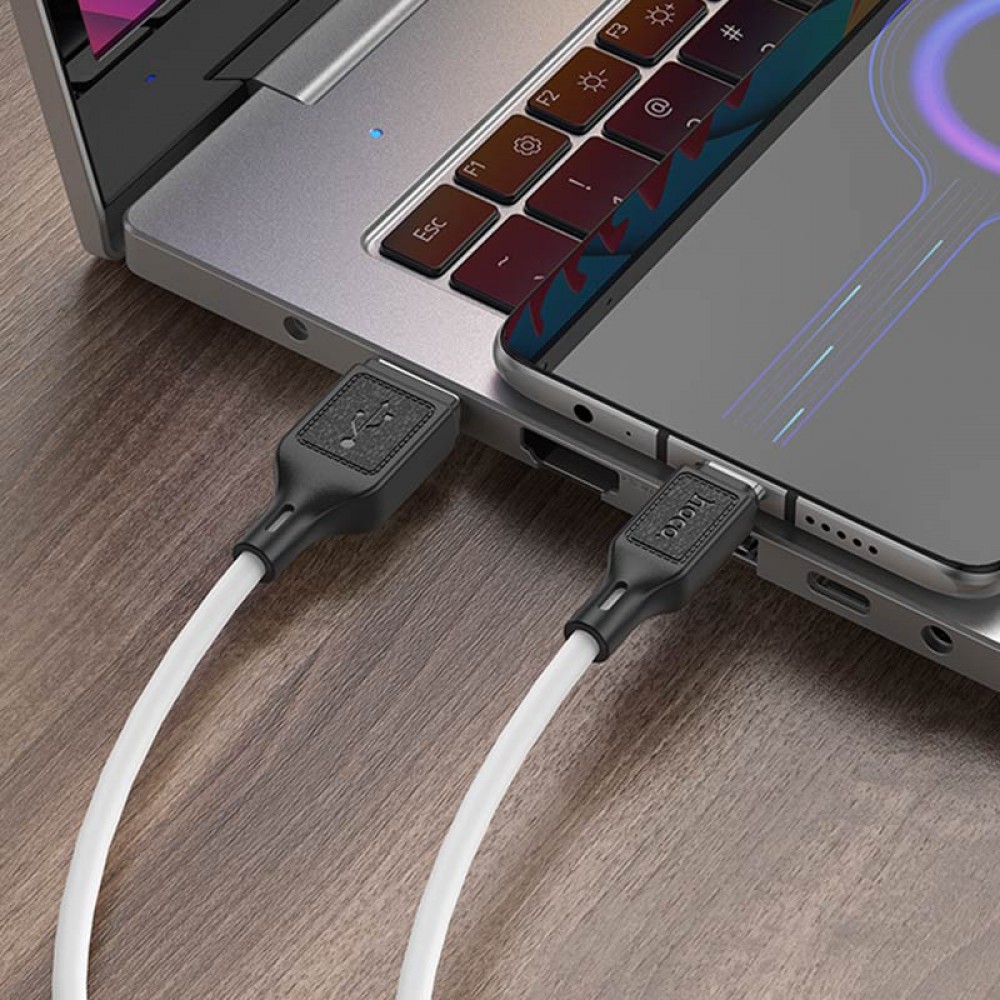 Дата кабель Hoco X90 Cool silicone USB to MicroUSB (1m) White