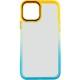Чохол TPU+PC Fresh sip series для Apple iPhone 12 Pro / 12 (6.1") Бірюзовий / Помаранчевий
