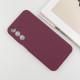 Чохол Silicone Cover Lakshmi Full Camera (AA) для Samsung Galaxy A35 Бордовий / Marsala