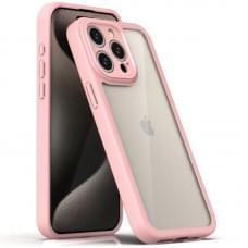 TPU чохол Transparent + Colour 1,5mm для Apple iPhone 12 Pro Max (6.7") Pink