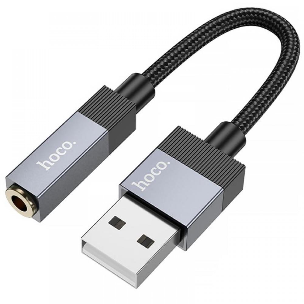 Перехідник Hoco UPA32D Clever USB to 3.5mm Black