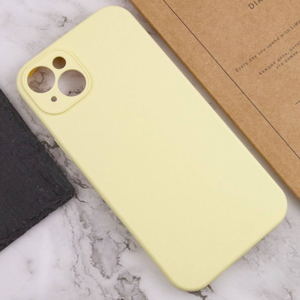Чохол Silicone Case Full Camera Protective (AA) NO LOGO для Apple iPhone 15 (6.1") Жовтий / Mellow Yellow