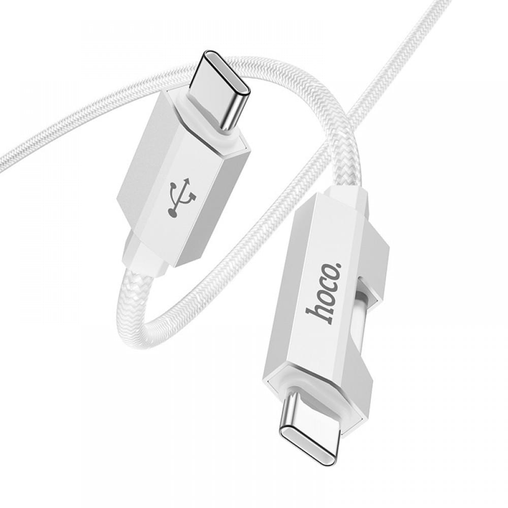 Дата кабель Hoco U123 Regent colorful 60W Type-C to Type-C (1.2m) Gray