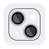 Захисне скло Metal Shine на камеру (у упак.) для Apple iPhone 15 (6.1") / 15 Plus (6.7") Блакитний / Light Blue