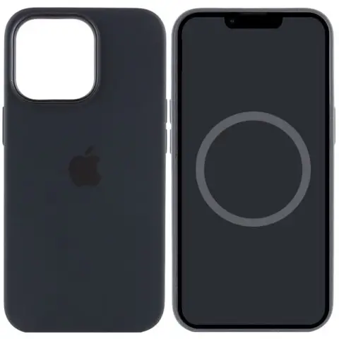 Чохол Silicone case (AAA) with Magsafe and Animation для Apple iPhone 13 Pro (6.1") Чорний / Midnight