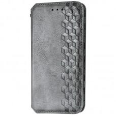 Шкіряний чохол книжка GETMAN Cubic (PU) для Xiaomi Redmi 9A Сірий