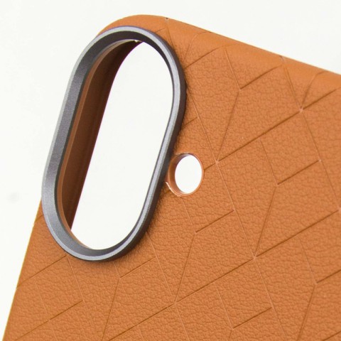 Шкіряний чохол Carved with MagSafe для Apple iPhone 16 (6.1") Orange