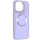 TPU чохол Bonbon Metal Style with MagSafe для Apple iPhone 15 (6.1") Бузковий / Dasheen
