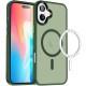 TPU+PC чохол Metal Buttons with MagSafe Colorful для Apple iPhone 16 Plus (6.7") Зелений