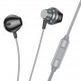 Стерео Навушники Hoco M125 Smart metal universal (3.5mm/1.2m) Metal gray