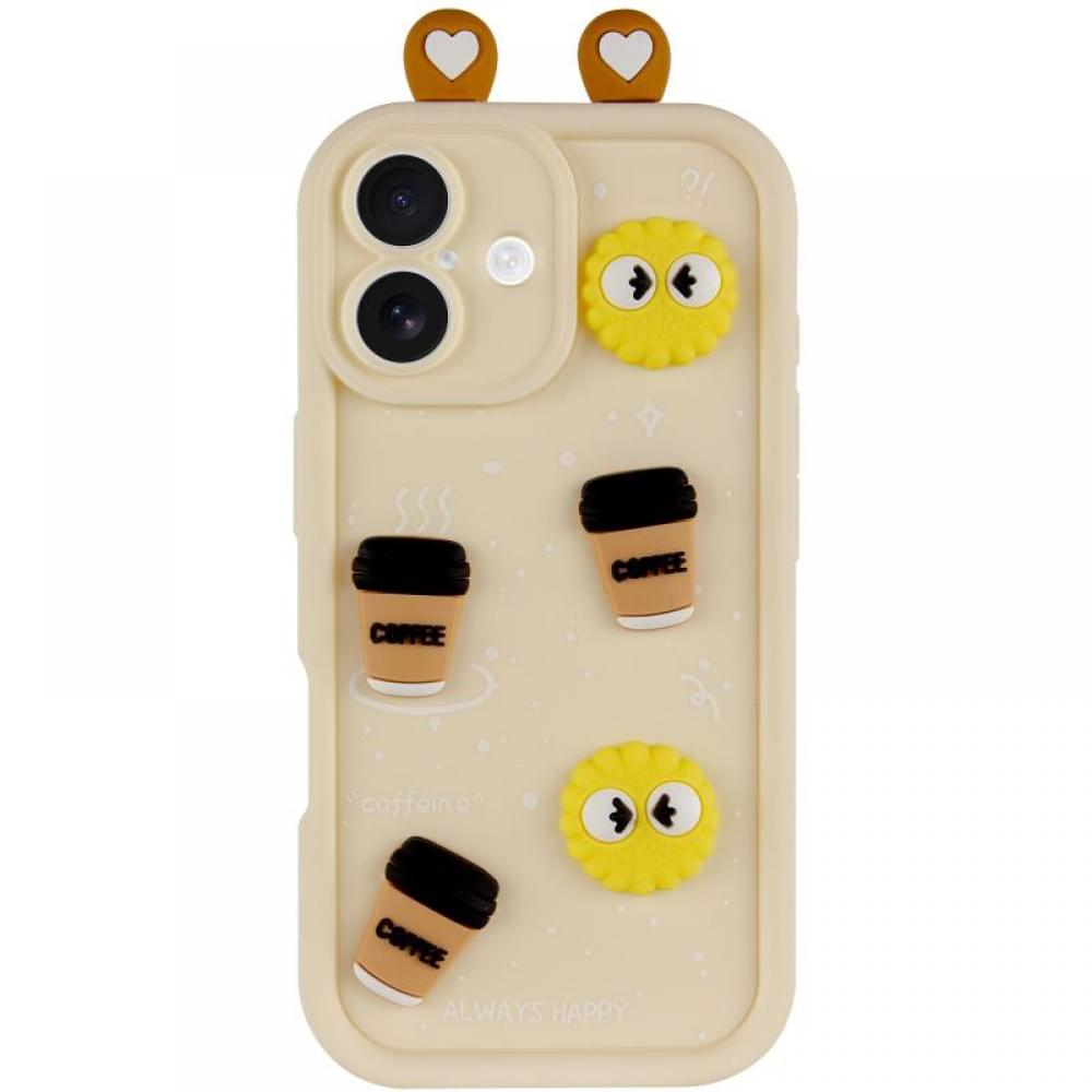 Чохол TPU Toys Case with Ears для Apple iPhone 16 (6.1") Sand