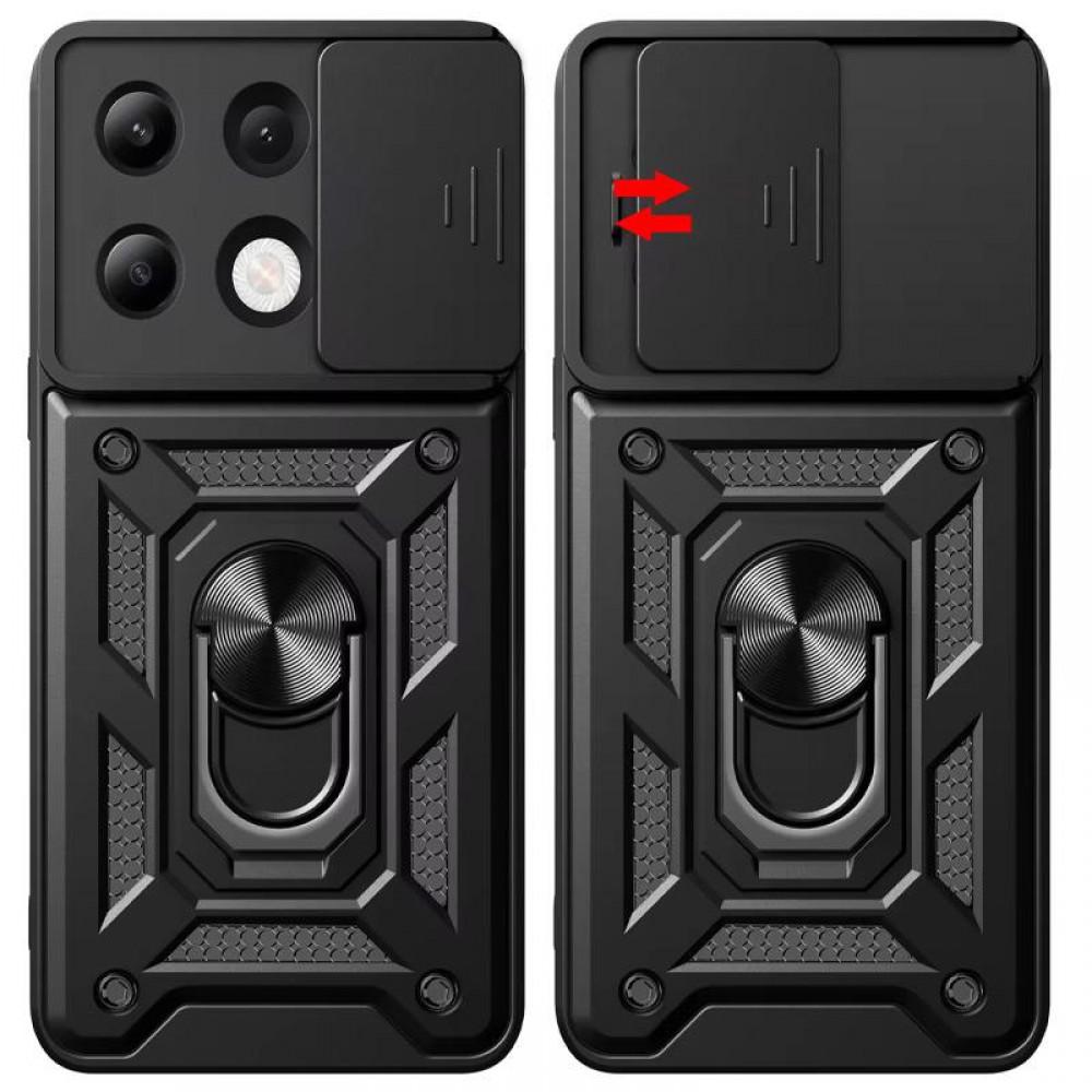 Чохол Ummi Camshield Serge Ring для Xiaomi Redmi Note 13 Pro 4G / 14s / Poco M6 Pro 4G Чорний