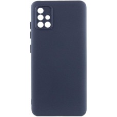 Чохол Silicone Cover Ummi Lakshmi Full Camera (AA) для Samsung Galaxy A71 Синій / Midnight Blue