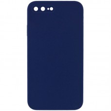 Silicone Case Square Full Camera Protective (AA) NOLOGO для Apple iPhone 7 plus / 8 plus (5.5") Темно-синій / Midnight blue