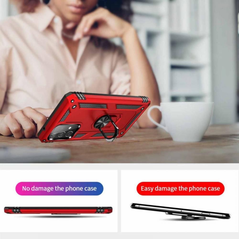 Ударостійкий чохол Serge Ring for Magnet для Samsung Galaxy A72 4G / A72 5G Червоний