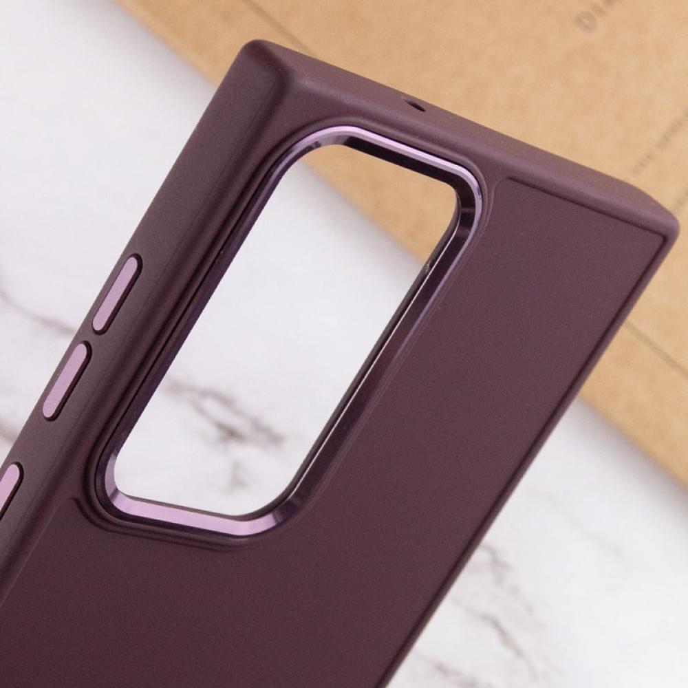 TPU чохол Bonbon Metal Style для Samsung Galaxy S24 Ultra Бордовий / Plum