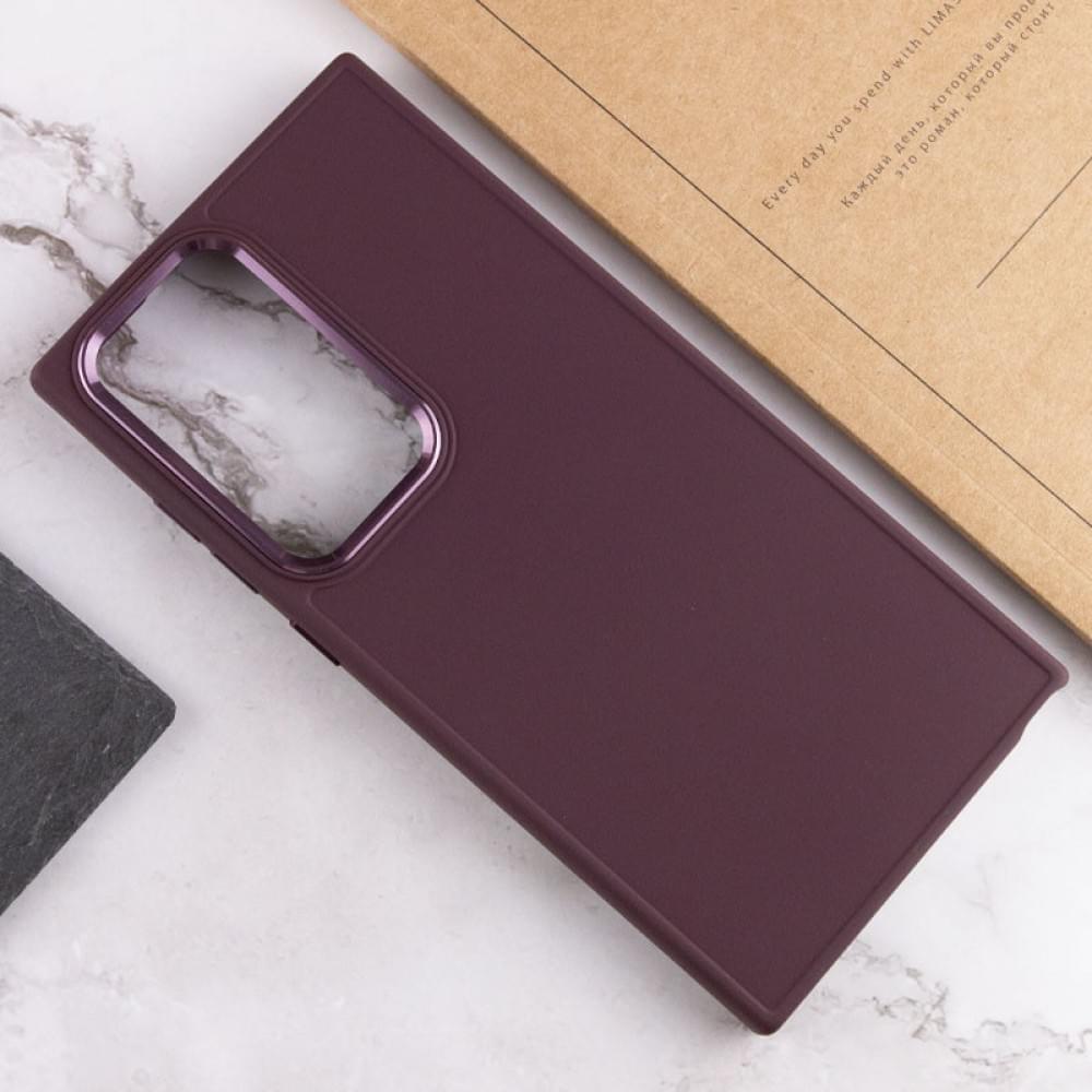 TPU чохол Bonbon Metal Style для Samsung Galaxy S24 Ultra Бордовий / Plum