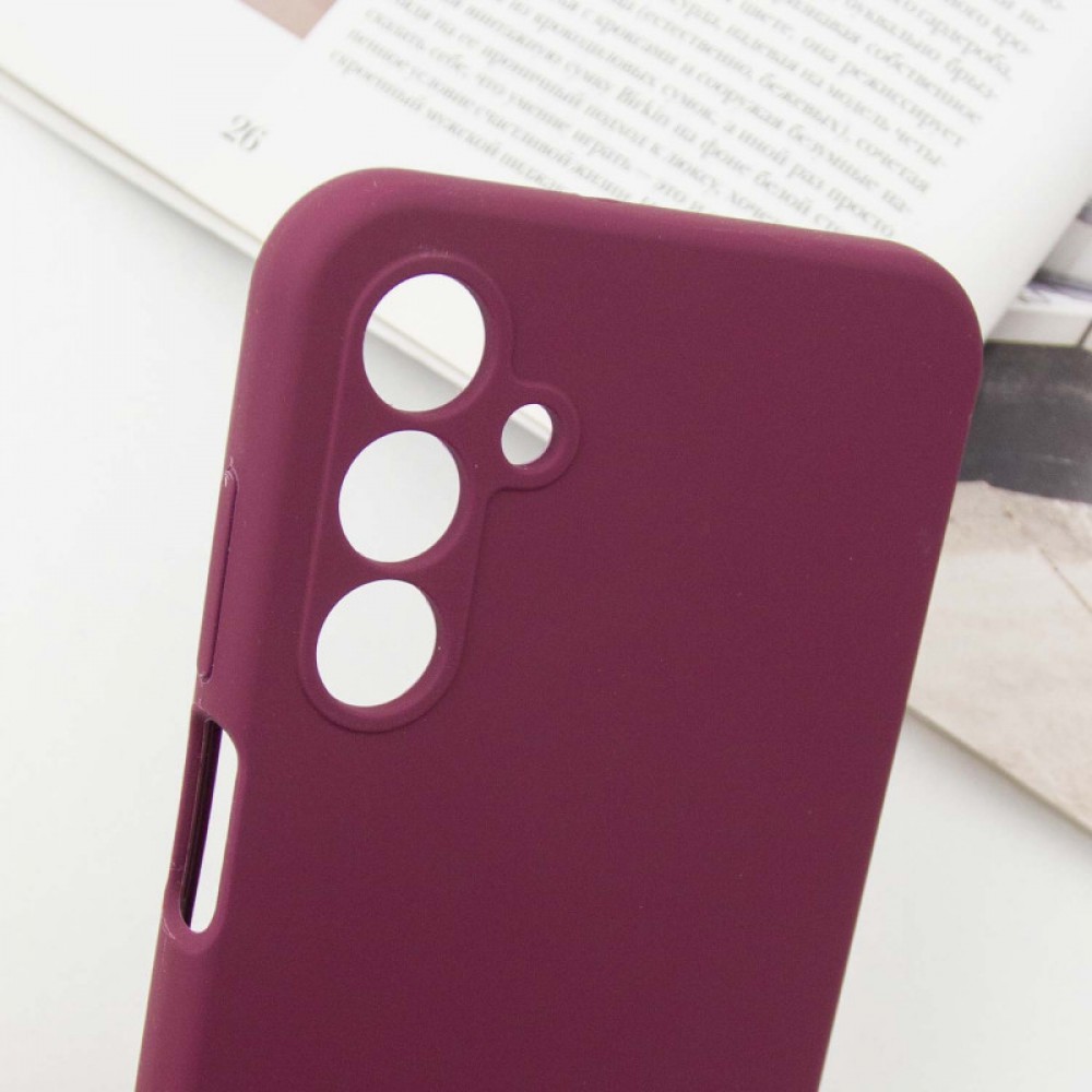 Чохол Silicone Cover Lakshmi Full Camera (AAA) with Logo для Samsung Galaxy A16 4G/5G Бордовий / Plum