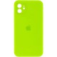Чохол Silicone Case Square Full Camera Protective (AA) для Apple iPhone 11 (6.1") Салатовий / Neon green