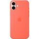 Чохол Silicone case (AAA) with Magsafe and Animation (button) для Apple iPhone 16 Plus (6.7") Tangerine