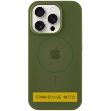 Чохол Silicone Case Full Protective (AA) with MagSafe для Apple iPhone 14 (6.1") Зелений / Cyprus Green