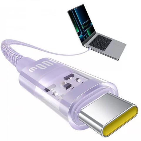 Дата кабель Baseus Gem Fast Charging Type-C to Type-C 100W (1m) (P10373000111) Nebula Purple