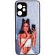 TPU+PC чохол Prisma Ladies для Realme C35 Black in White