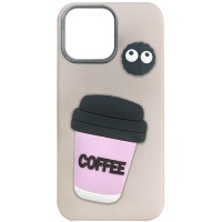 Чохол TPU Leather Toys для Apple iPhone 11 Pro (5.8") Coffee / Pink