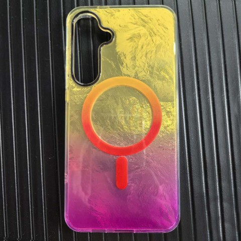 Чохол TPU Shiny Mountain (MagFit) для Samsung Galaxy S24 FE Yellow / Pink