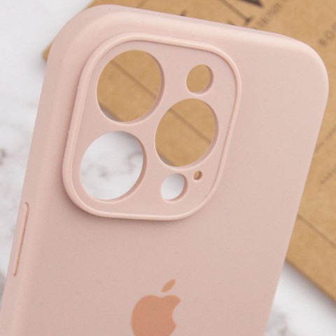 Чохол Silicone Case Full Camera Protective (AA) для Apple iPhone 15 Pro Max (6.7") Рожевий / Pink Sand