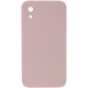 Silicone Case Square Full Camera Protective (AA) NOLOGO для Apple iPhone XR (6.1") Рожевий / Pink Sand
